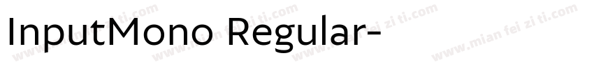 InputMono Regular字体转换